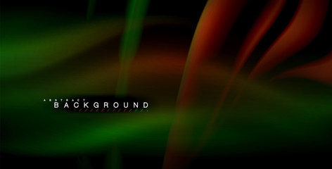 Neon glowing wave, magic energy and light motion background