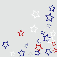 Colorful Stars Confetti, Mystery Sparkling Vector Background. Trendy Glowing Magic Glitter, Lights. Festive Falling Colorful Stars Confetti for Ads, Posters. 