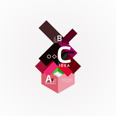 Vector infographic options banner, paper style design