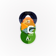 Vector infographic options banner, paper style design