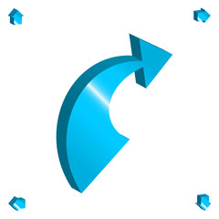 3d Arrow Vector Icon