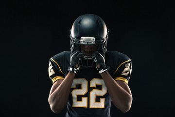 African American football player. © digitalskillet1