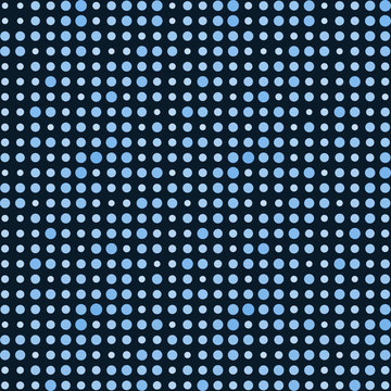 Banner blue circles. Halftone poster blue and black effect. Abstract background pattern design grunge texture. Dark vector illustration eps10.