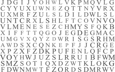 Gray poster alphabet. Letters grey sets. Abstract background pattern for design. Banner halftone effect. Monochrome grunge textures. Vector illustration eps10.