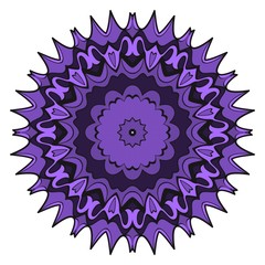 Floral Geometric Pattern with hand-drawing Mandala. Vector illustration. For fabric, textile, bandana, scarg, print.