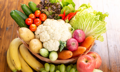 healthy food vegetables and fruits