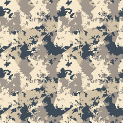 Abstract camo background as urban camouflage in different shades of beige, brown and blue