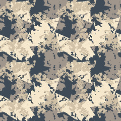 Abstract camo background as urban camouflage in different shades of beige, brown and blue