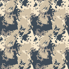 Abstract camo background as urban camouflage in different shades of beige, brown and blue