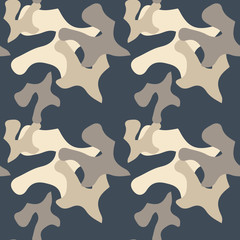 Abstract camo background as urban camouflage in different shades of beige, brown and blue