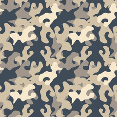 Abstract camo background as urban camouflage in different shades of beige, brown and blue