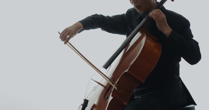 チェロを演奏する音楽家