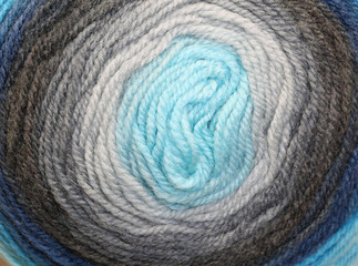 Wires of wool wrapped up to form a concentric target