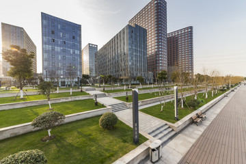 Fototapeta premium modern business office building exterior