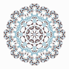 Mandala. Ethnicity round ornament. Ethnic style. Elements for invitation cards, brochures, covers. Oriental circular pattern. Arabic, Islamic, moroccan, asian, indian native african motifs.