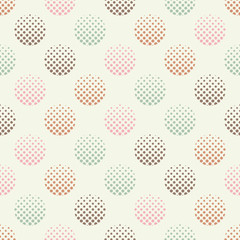 Polka dot seamless pattern. The texture of the dots. Halftone. Geometric background. Scribble texture. Тextile rapport. 