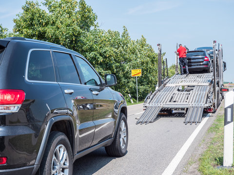 Autotransport beim entladen