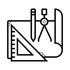 drawing instrument. Thin drawing professional equipment.