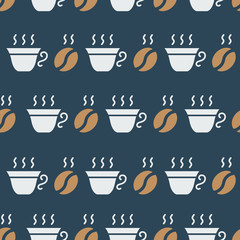 Pattern with coffee cups