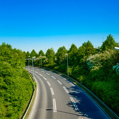 Beautiful road. country road with white lines