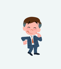 Businessman with funny expression. 