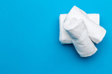 spa towels, top view