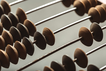 Vintage abacus close up