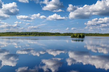 Landscape on the river Vyg, Russia