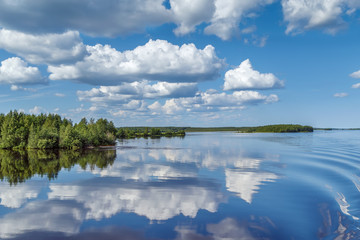 Landscape on the river Vyg, Russia