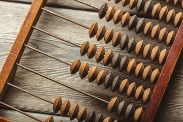 Vintage abacus close up