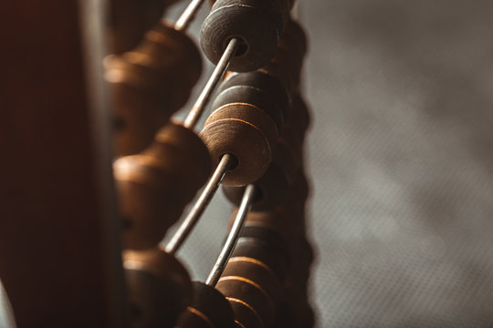 Vintage abacus close up