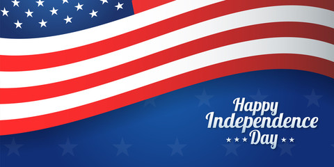 Background banner for 4th july, Independence Day. USA celebration. Vector design Happy Independence Day