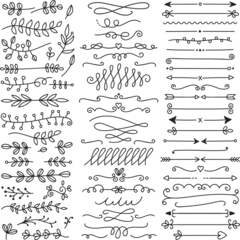 Tapeten Vector Dividers doodles Illustration set © pingebat