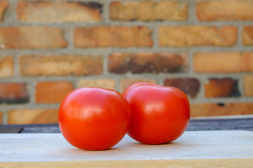w pralle runde frisch geerntete tomaten