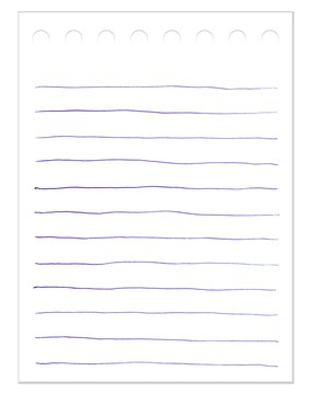 Notizzettel mit Kugelschreiber Linien