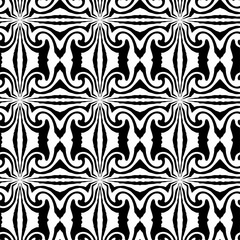 Seamless decorative pattern in a black - white colors
