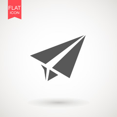 Paper Plane icon . Paper airplane sign. One of set web icons.