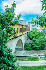 View of historical Irgandi Bridge in Bursa,Turkey