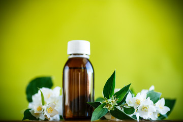 Obraz na płótnie Canvas Essential aroma oil with jasmine