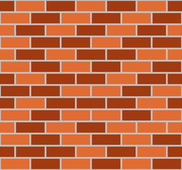 Illustration of brown seamless brick wall
