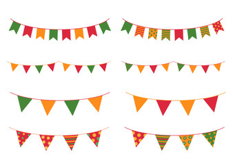 Colorful buntings for Cinco De Mayo holiday designs for greeting cards, banner and backgrounds - 208219230