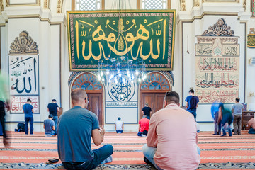 View of Bursa Grand Mosque or Ulu Cami in Bursa, Turkey