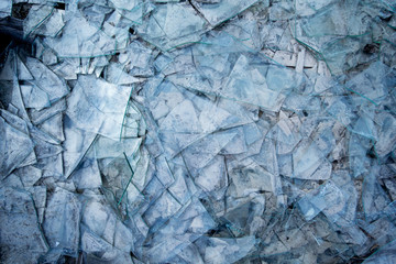 broken glass pieces  flat background