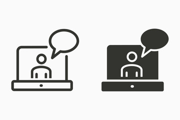 E-learning vector icon.