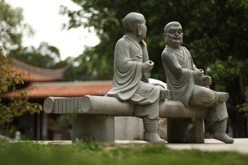Fototapeta na wymiar Chinese park. Asian culture . 