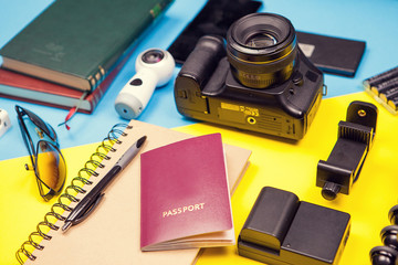 Summer traveler blogger kit. Ready for vacation