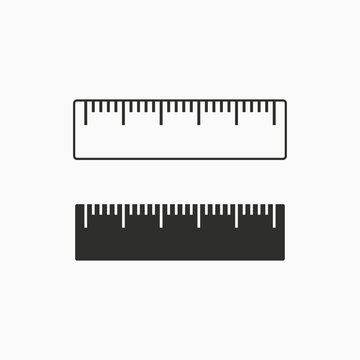 Ruler 5 Inch Icon Flat Style Stock Vector (Royalty Free) 1328397857
