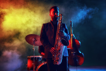 Jazz band performs at the club