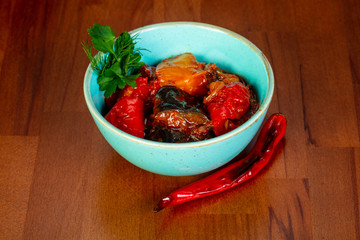 Baked vegetables with herbs