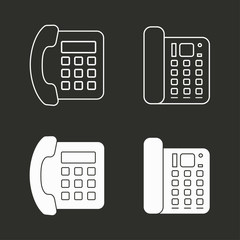 Vector office phone icons set.